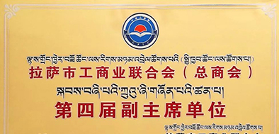 西藏坎巴嘎布卫生用品有限公司 荣获拉萨市工商业联合会（总商会） 第四届副主席单位